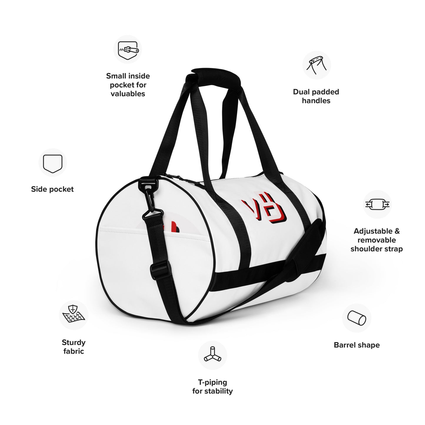 v8's All-over print gym bag