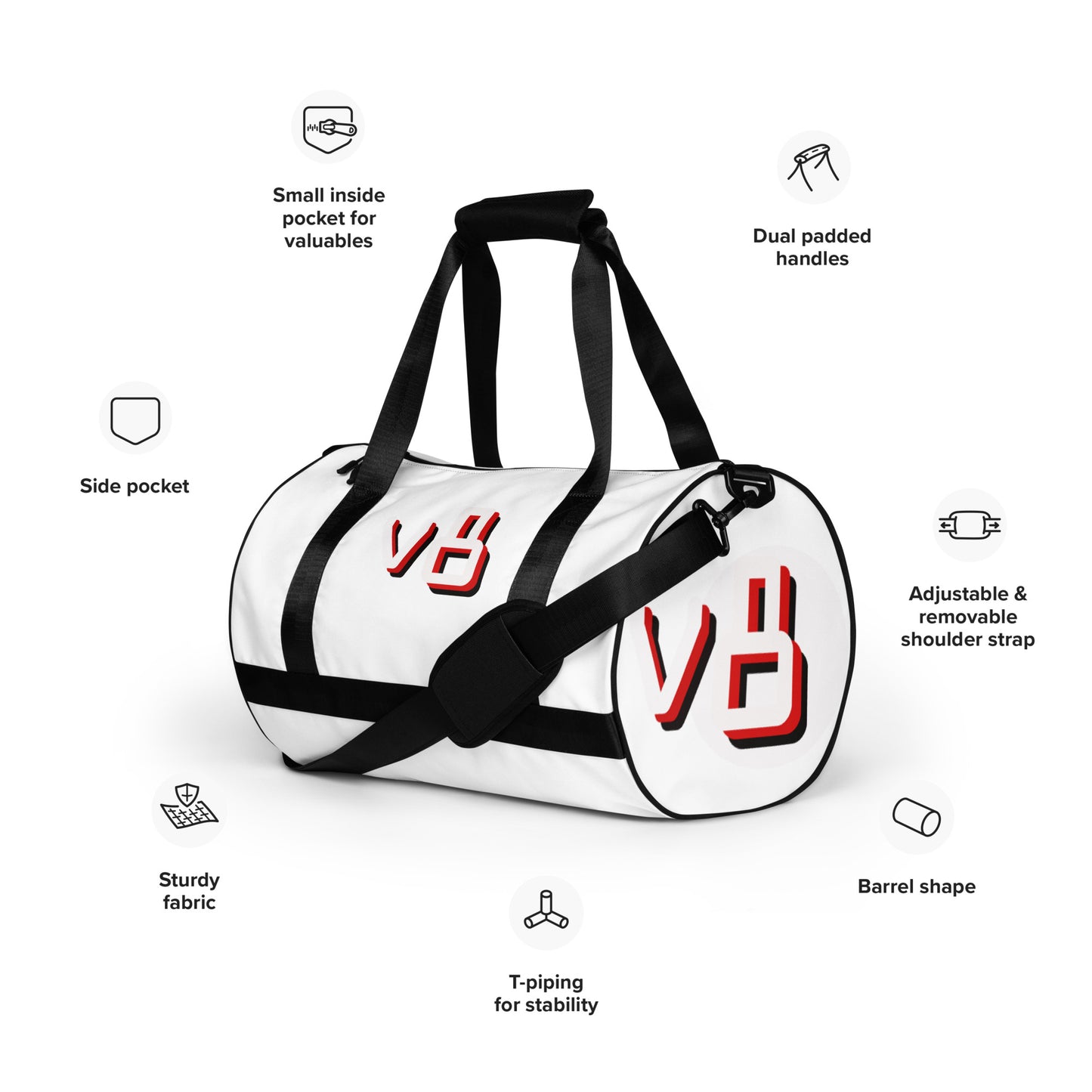 v8's All-over print gym bag