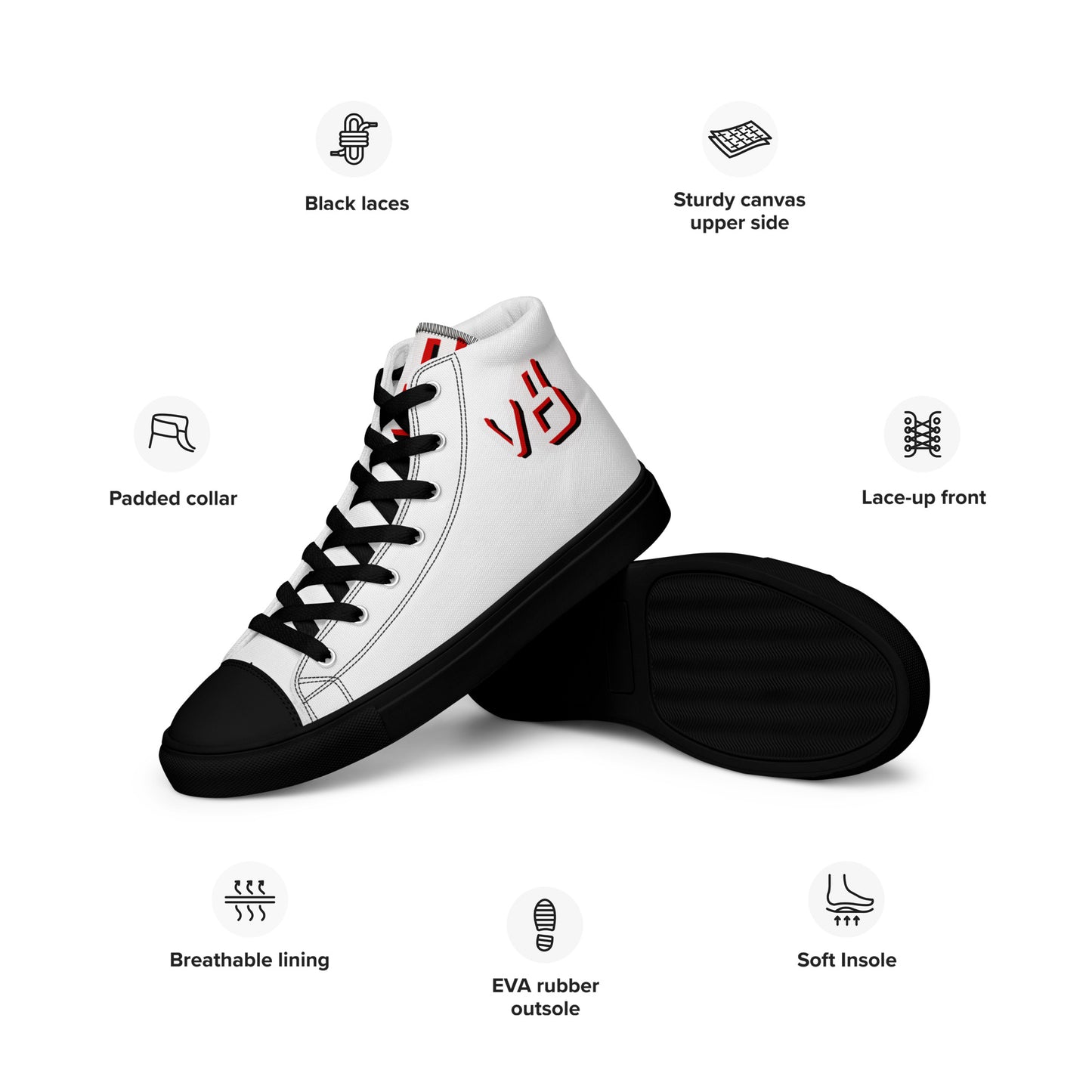 v8's Men’s high top canvas shoes