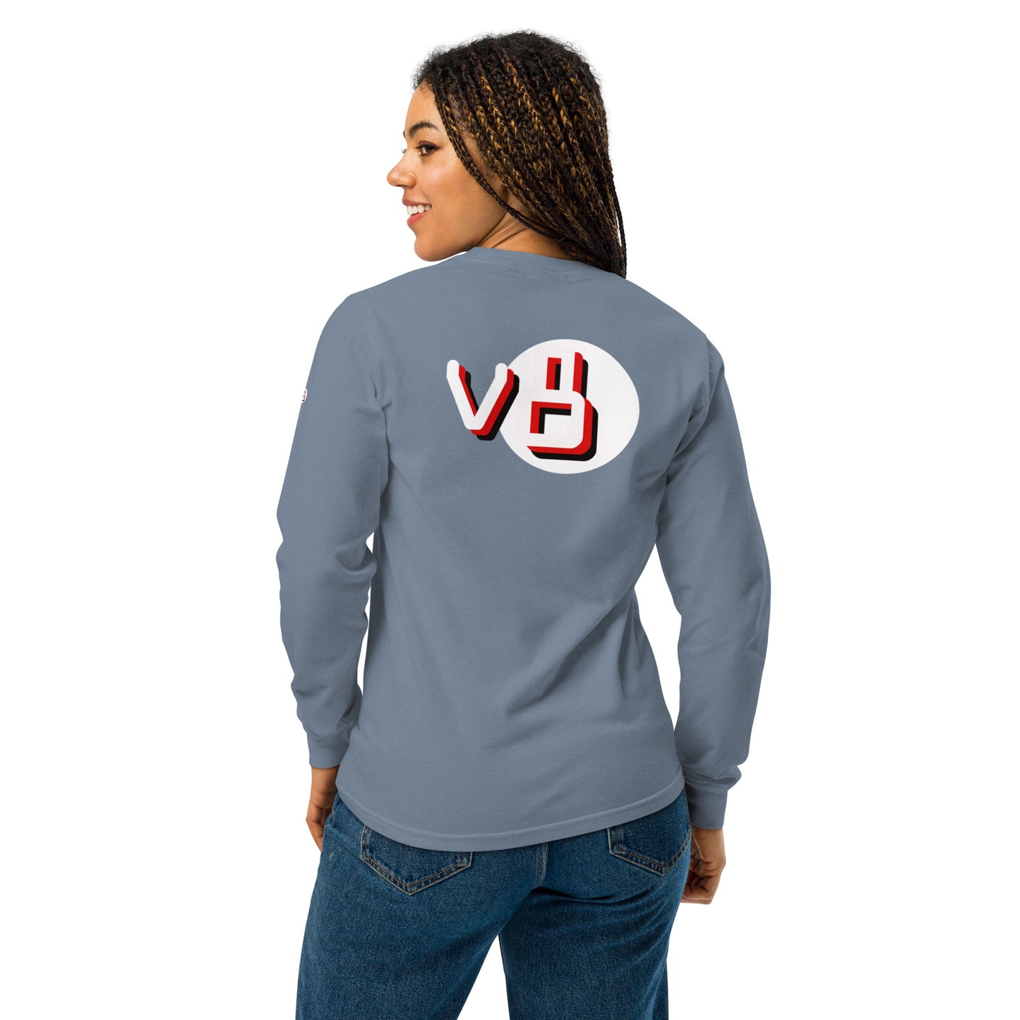 v8's Garment-dyed heavyweight long-sleeve shirt