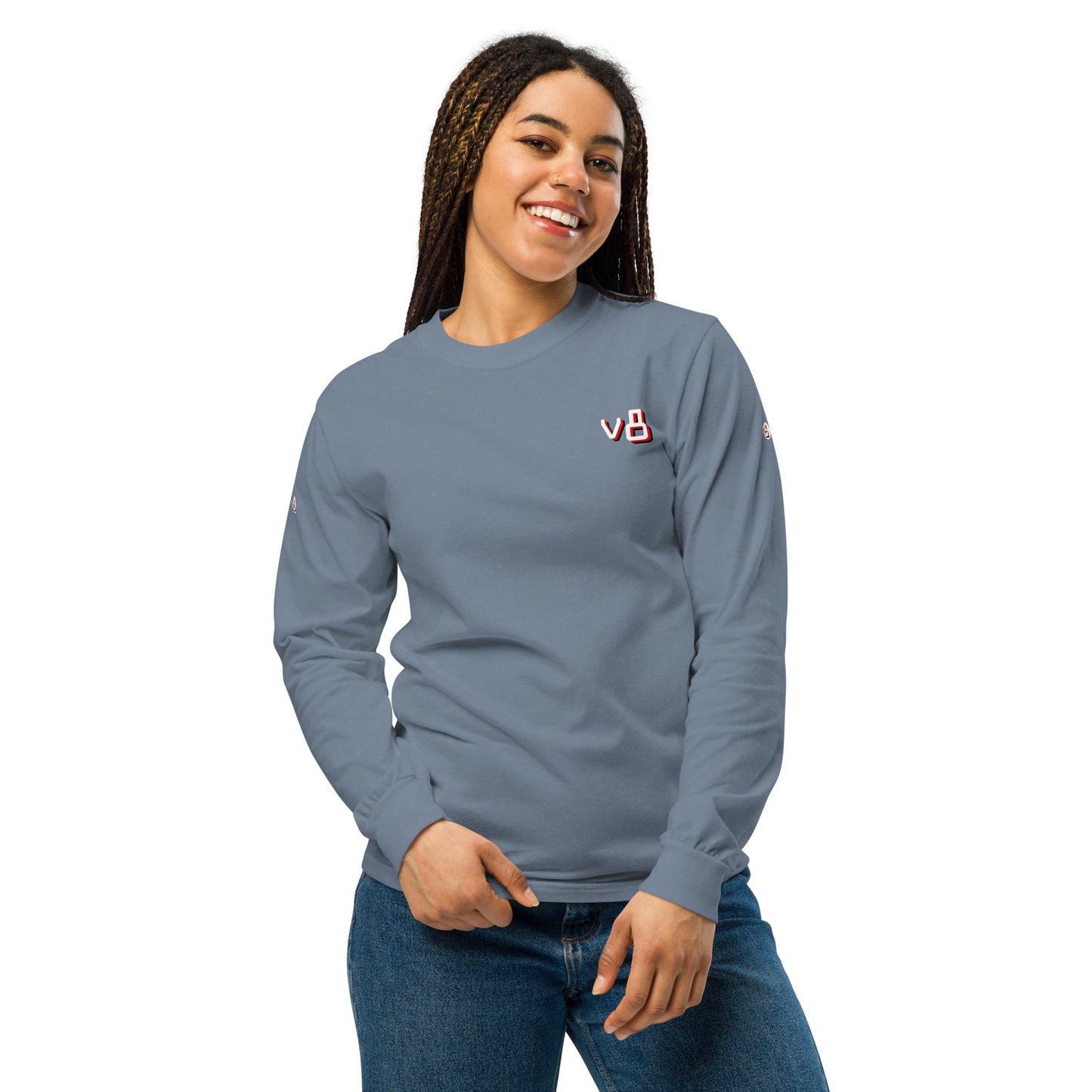 v8's Garment-dyed heavyweight long-sleeve shirt