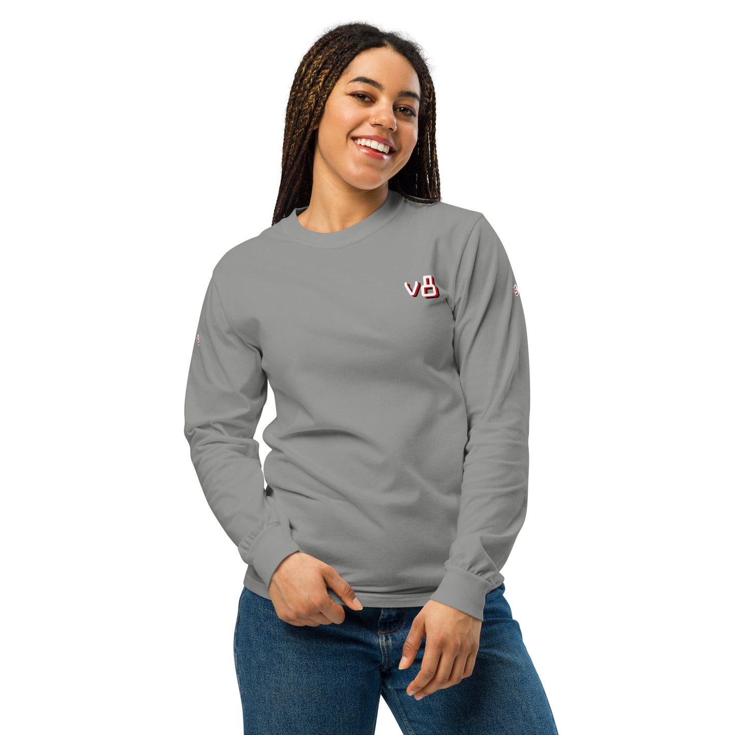 v8's Garment-dyed heavyweight long-sleeve shirt
