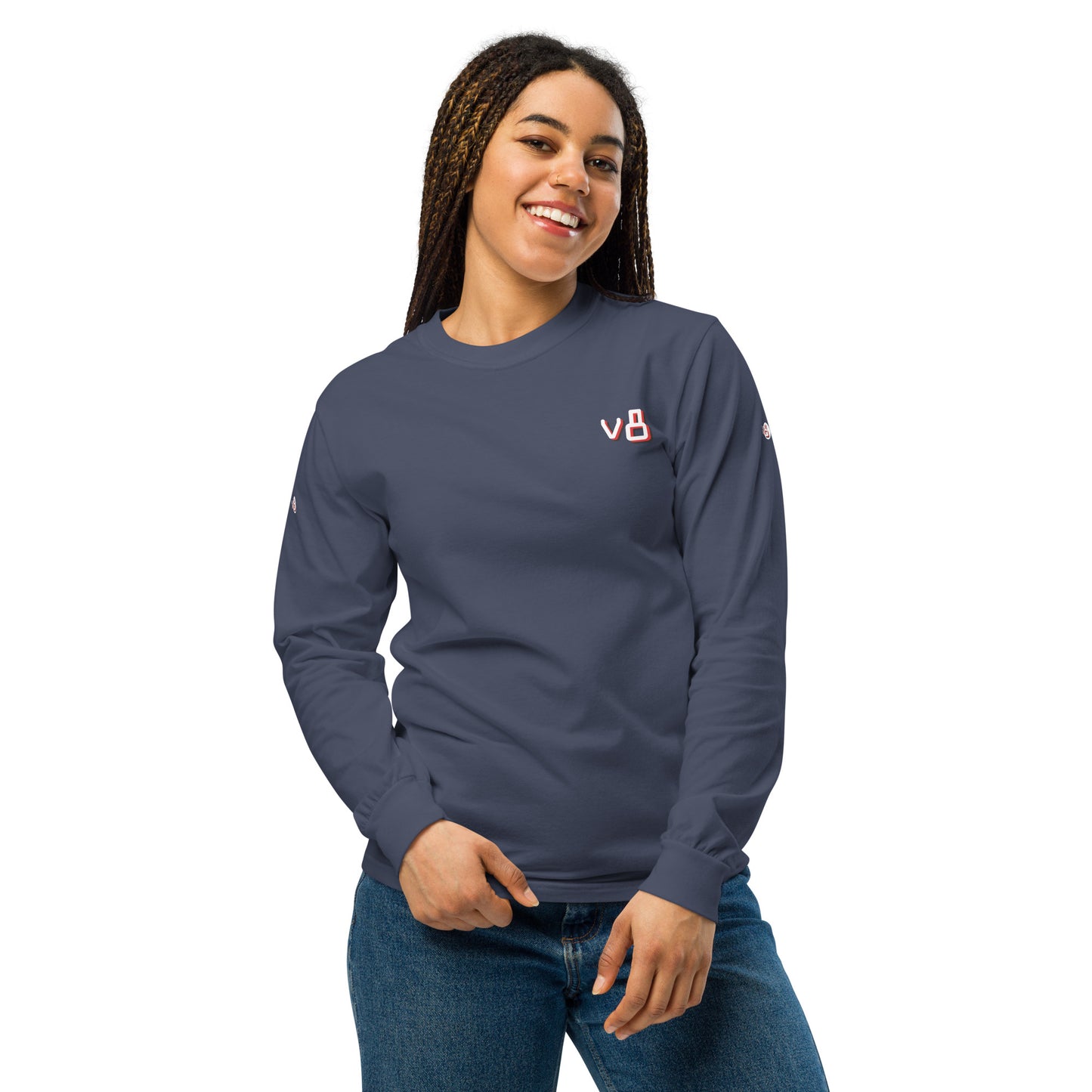 v8's Garment-dyed heavyweight long-sleeve shirt
