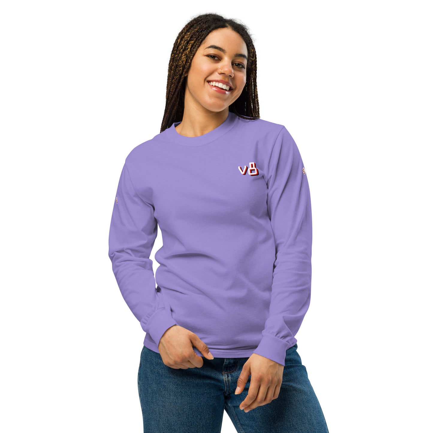 v8's Garment-dyed heavyweight long-sleeve shirt