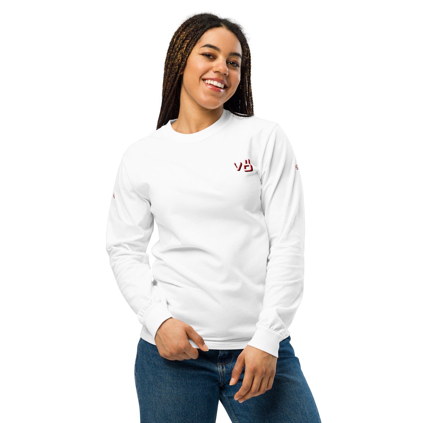 v8's Garment-dyed heavyweight long-sleeve shirt