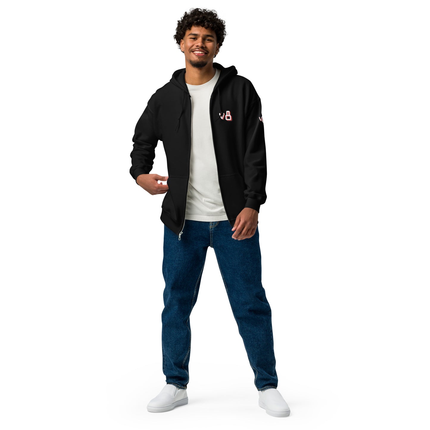 v8's Unisex heavy blend zip hoodie