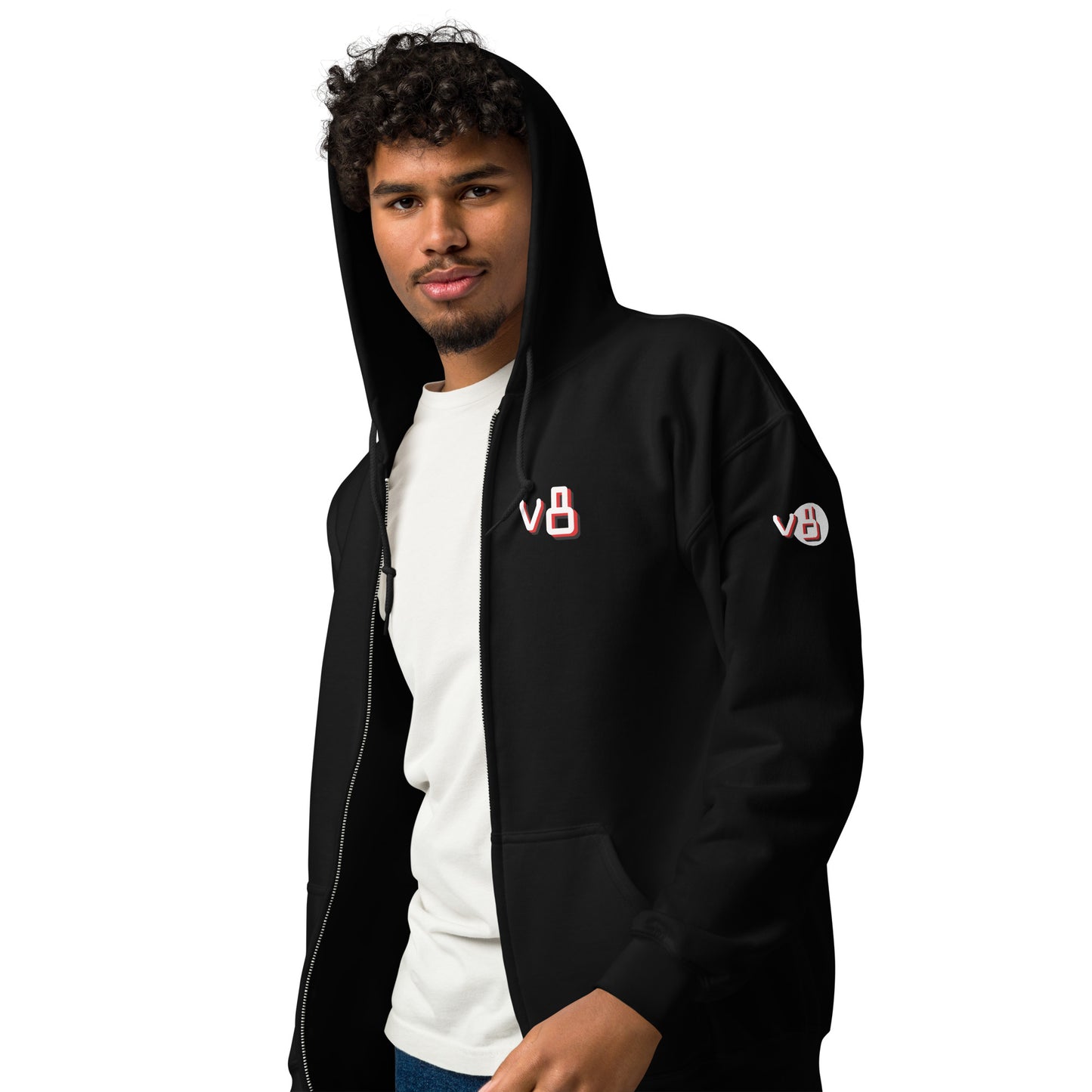 v8's Unisex heavy blend zip hoodie
